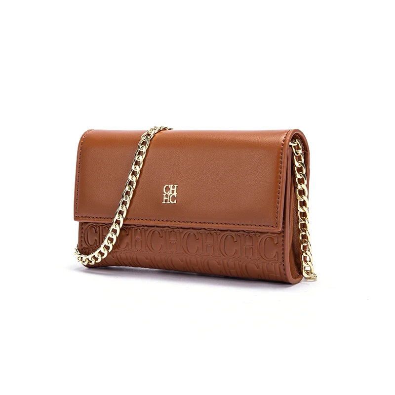 Bolsa de ombro feminina requintada e minimalista com alça de ombro de corrente design versátil para deslocamento e reuniões