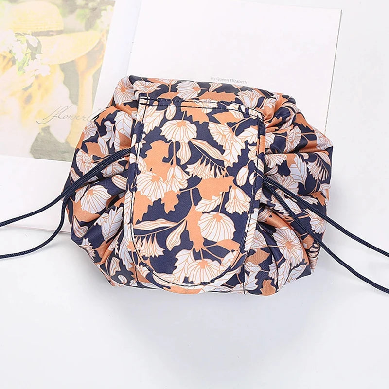 Mulheres cordão saco de cosméticos armazenamento de viagem saco de maquiagem organizador feminino compõem bolsa portátil à prova dwaterproof água caso de beleza de higiene pessoal