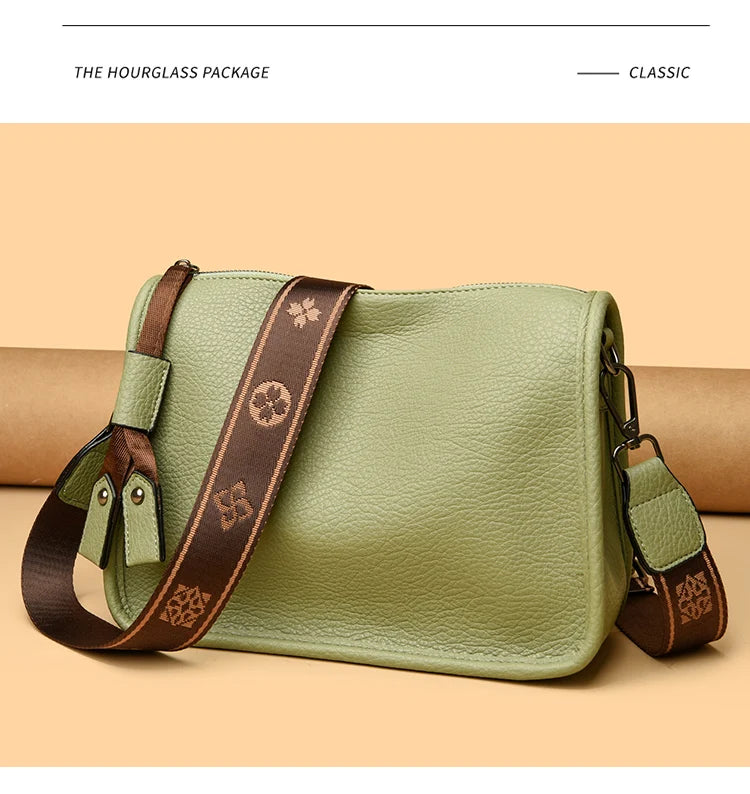 Alta qualidade de couro genuíno das mulheres sacola luxo macio senhoras ombro crossbody sacos 2024 moda feminina mensageiro sac