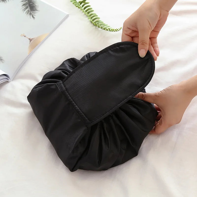 Mulheres cordão saco de cosméticos armazenamento de viagem saco de maquiagem organizador feminino compõem bolsa portátil à prova dwaterproof água caso de beleza de higiene pessoal