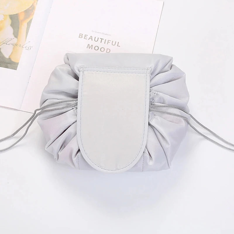 Mulheres cordão saco de cosméticos armazenamento de viagem saco de maquiagem organizador feminino compõem bolsa portátil à prova dwaterproof água caso de beleza de higiene pessoal