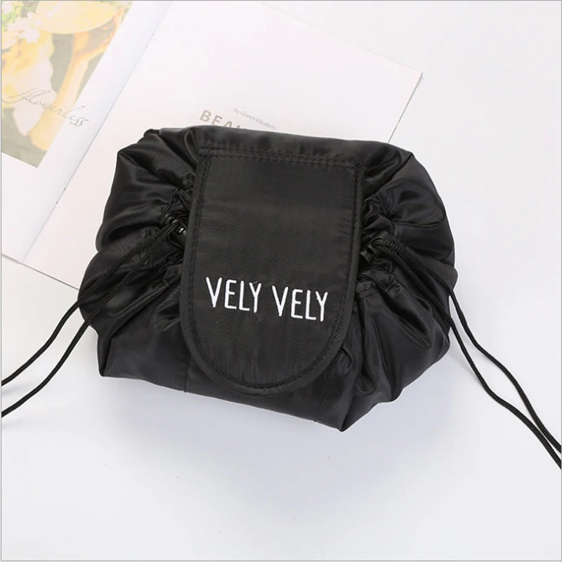 Mulheres cordão saco de cosméticos armazenamento de viagem saco de maquiagem organizador feminino compõem bolsa portátil à prova dwaterproof água caso de beleza de higiene pessoal