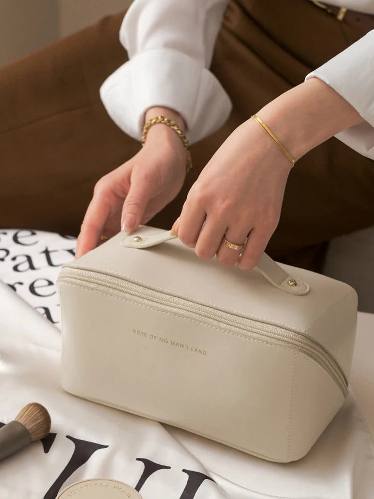 Bolsa de maquiagem para viagem, bolsa cosmética portátil para mulheres, à prova d'água, multifuncional, bolsa cosmética feminina