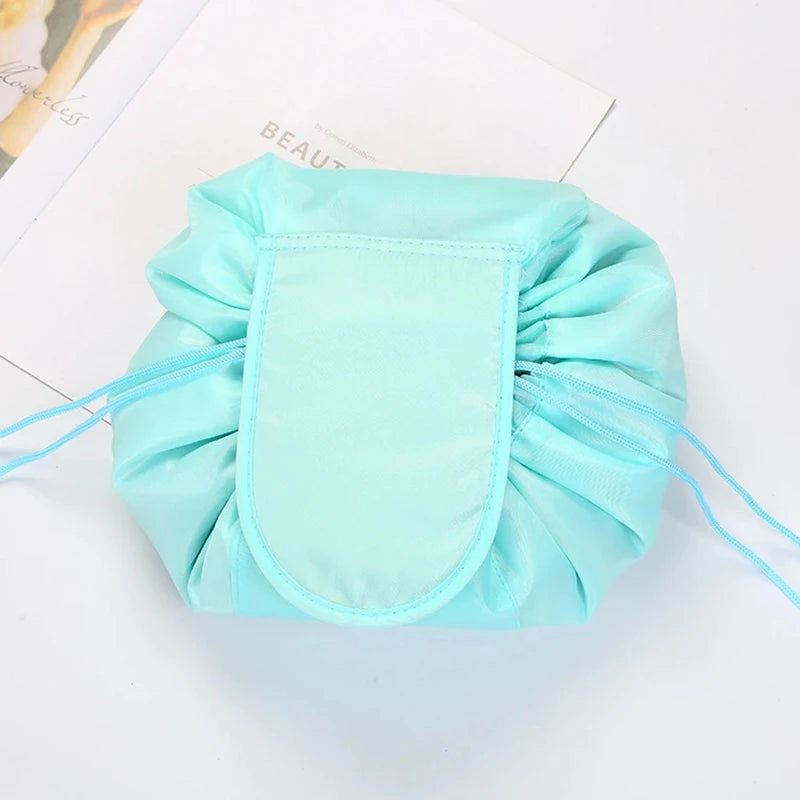Mulheres cordão saco de cosméticos armazenamento de viagem saco de maquiagem organizador feminino compõem bolsa portátil à prova dwaterproof água caso de beleza de higiene pessoal