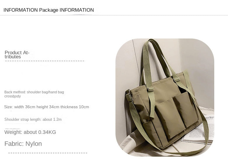 Oxford impermeável grande capacidade bolsa feminina bolsa de ombro feminina crossbody sacos para mulheres casual sacola