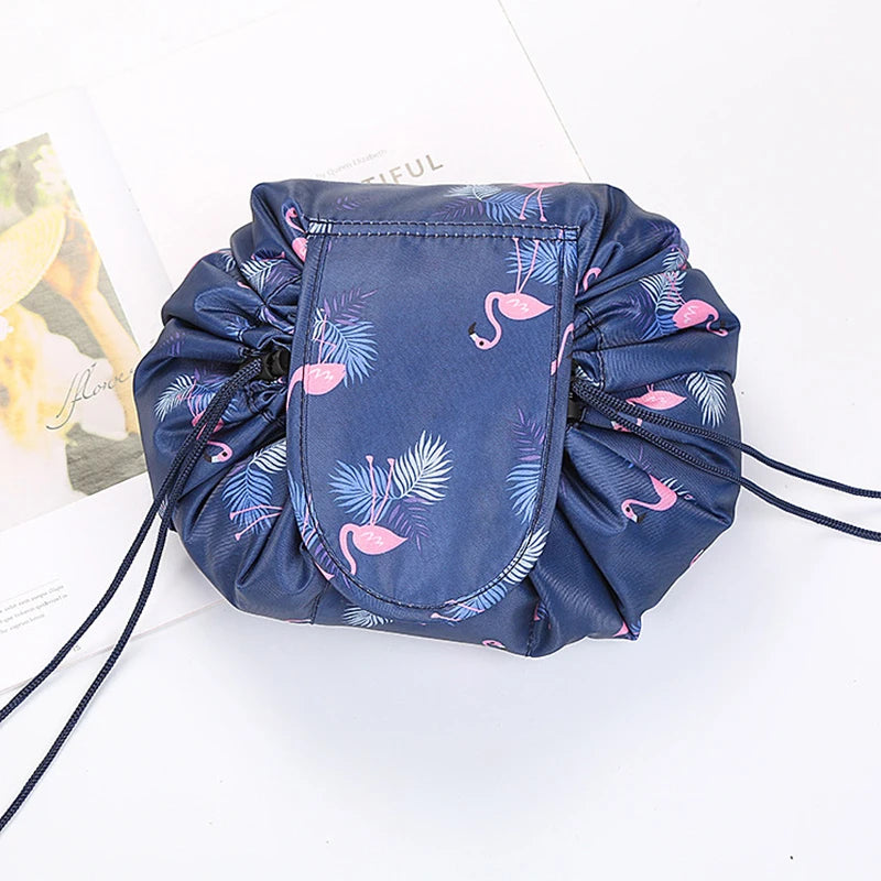 Mulheres cordão saco de cosméticos armazenamento de viagem saco de maquiagem organizador feminino compõem bolsa portátil à prova dwaterproof água caso de beleza de higiene pessoal
