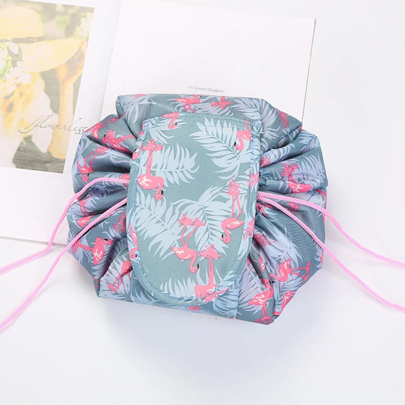 Mulheres cordão saco de cosméticos armazenamento de viagem saco de maquiagem organizador feminino compõem bolsa portátil à prova dwaterproof água caso de beleza de higiene pessoal