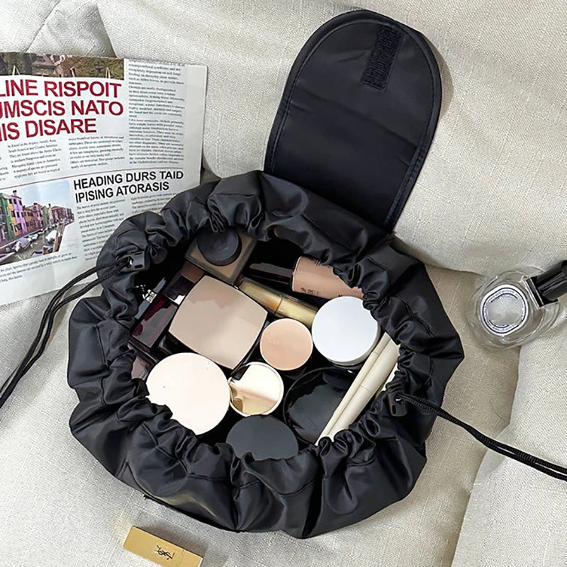 Mulheres cordão saco de cosméticos armazenamento de viagem saco de maquiagem organizador feminino compõem bolsa portátil à prova dwaterproof água caso de beleza de higiene pessoal