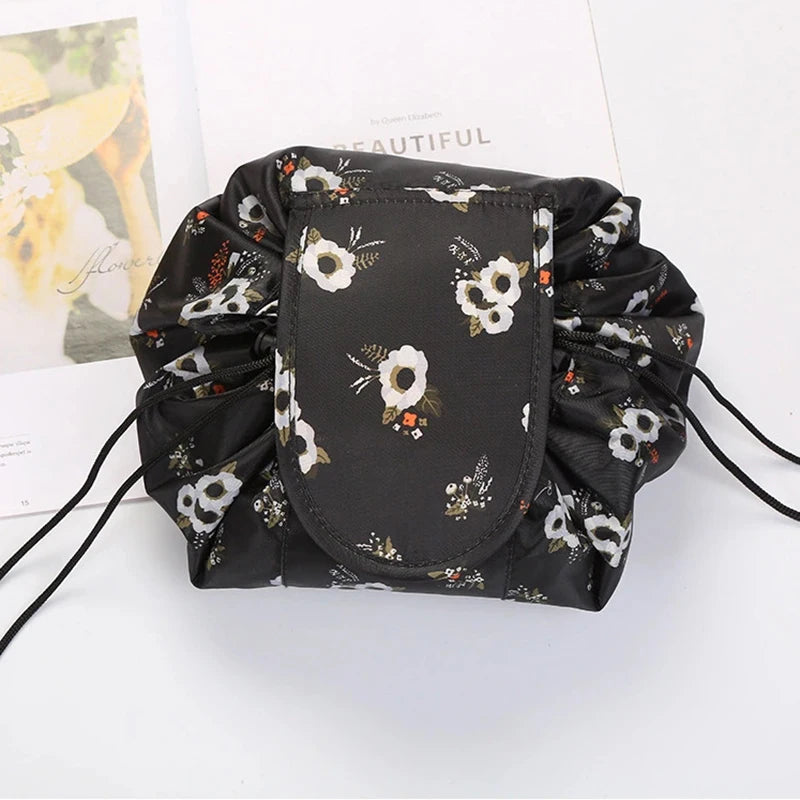Mulheres cordão saco de cosméticos armazenamento de viagem saco de maquiagem organizador feminino compõem bolsa portátil à prova dwaterproof água caso de beleza de higiene pessoal