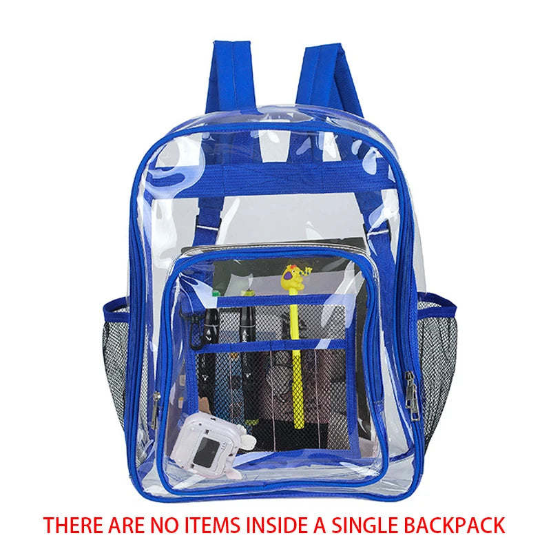 Bolsa de ombro transparente unissex moda simples grande capacidade mochilas portáteis multifuncional à prova dwaterproof água masculino feminino mochila
