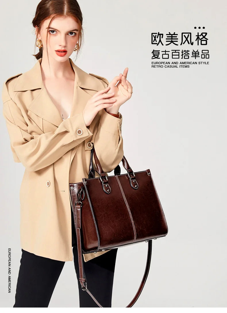 Bolsa feminina corpo cruz bolsa de ombro couro genuíno compras moda escritório feminino real mensageiro sacos alça superior