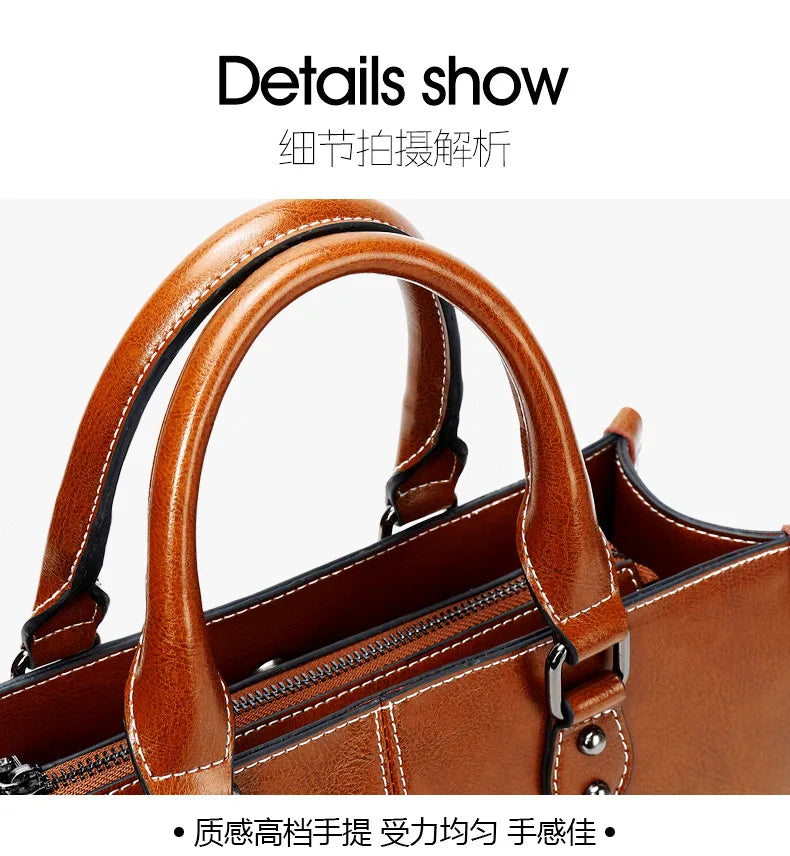 Bolsa feminina corpo cruz bolsa de ombro couro genuíno compras moda escritório feminino real mensageiro sacos alça superior