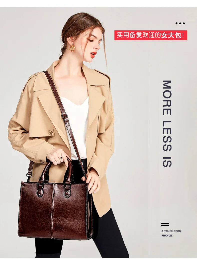 Bolsa feminina corpo cruz bolsa de ombro couro genuíno compras moda escritório feminino real mensageiro sacos alça superior