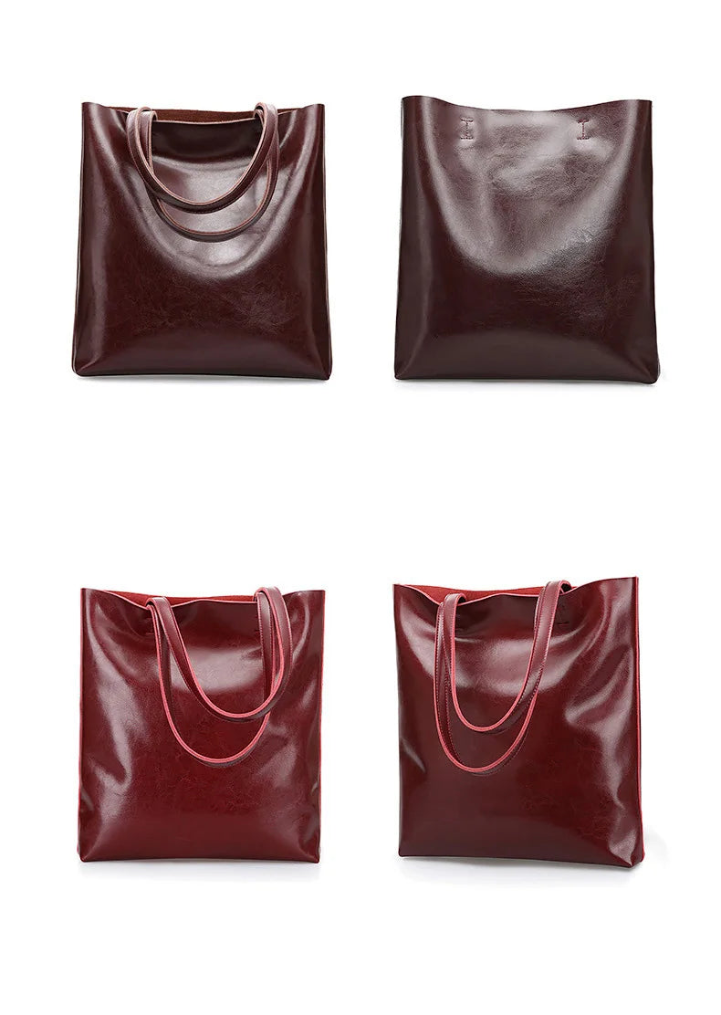 Bolsa de couro de vaca senhoras bolsas de couro genuíno grande bolsa feminina vintage 2023 escritório mão sacos de ombro para mulheres tote