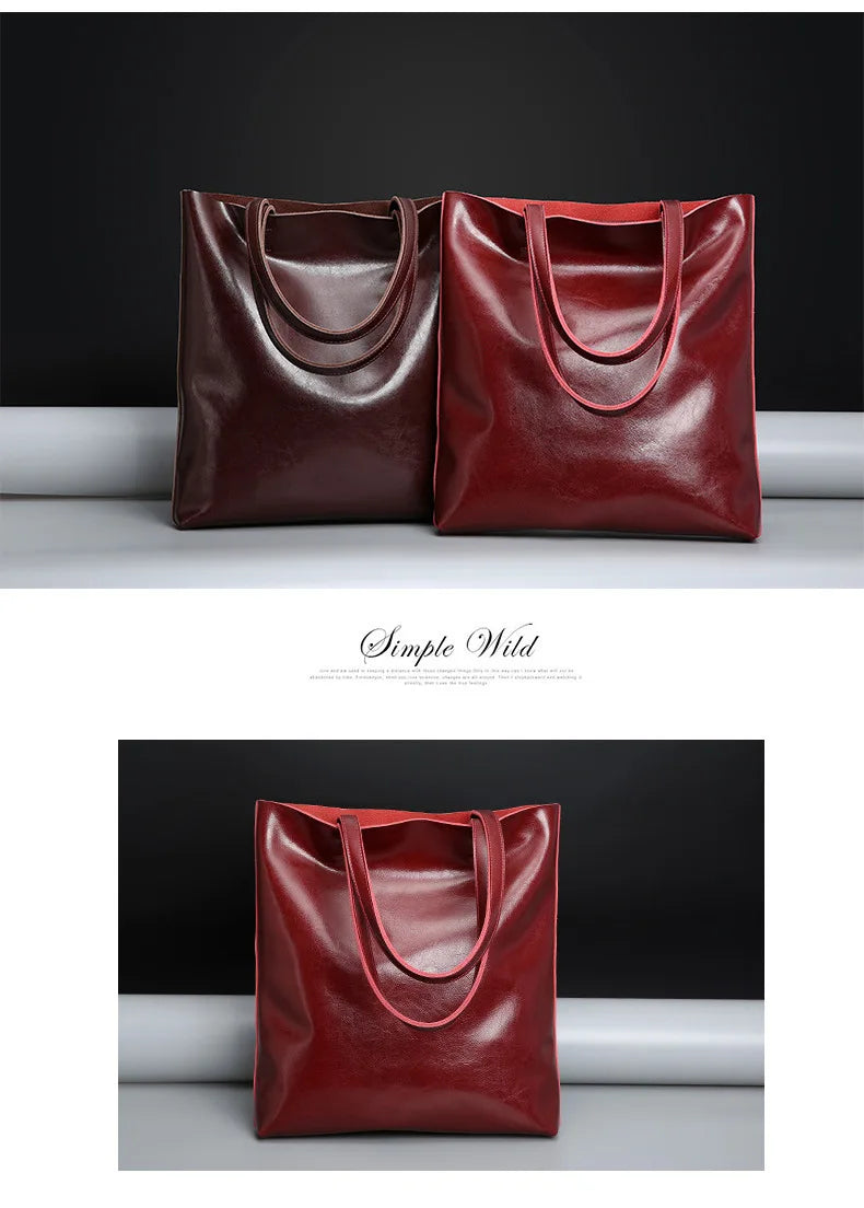 Bolsa de couro de vaca senhoras bolsas de couro genuíno grande bolsa feminina vintage 2023 escritório mão sacos de ombro para mulheres tote