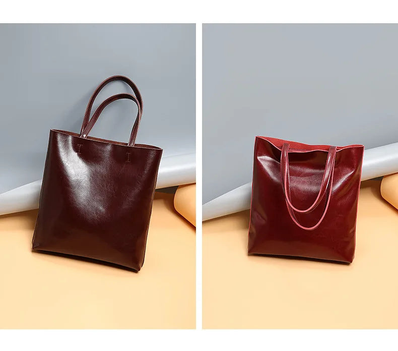 Bolsa de couro de vaca senhoras bolsas de couro genuíno grande bolsa feminina vintage 2023 escritório mão sacos de ombro para mulheres tote