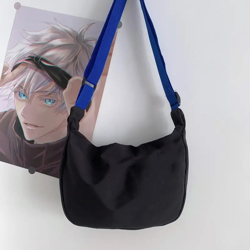 Marca da moda bolsa de ombro versátil feminina, bolsa tiracolo casual, moda coreana e japonesa, azul klein, novo estilo, 2024