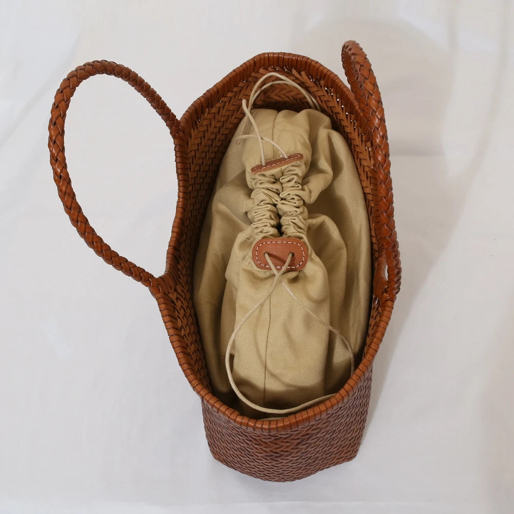 Bolsas femininas de couro genuíno bolsa de ombro tecelagem casual saco de compras vintage grande tote bolsa de mão cruz senhora