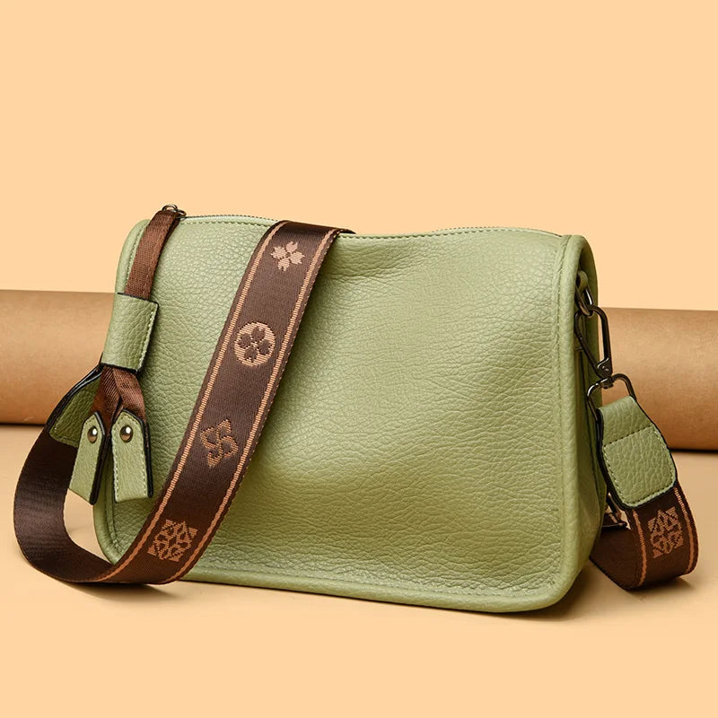 Alta qualidade de couro genuíno das mulheres sacola luxo macio senhoras ombro crossbody sacos 2024 moda feminina mensageiro sac