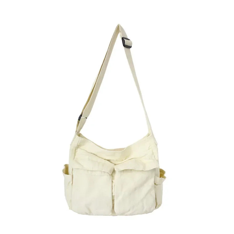 Workwear lona ombro grande capacidade retro messenger bag nova classe estudante messenger bag