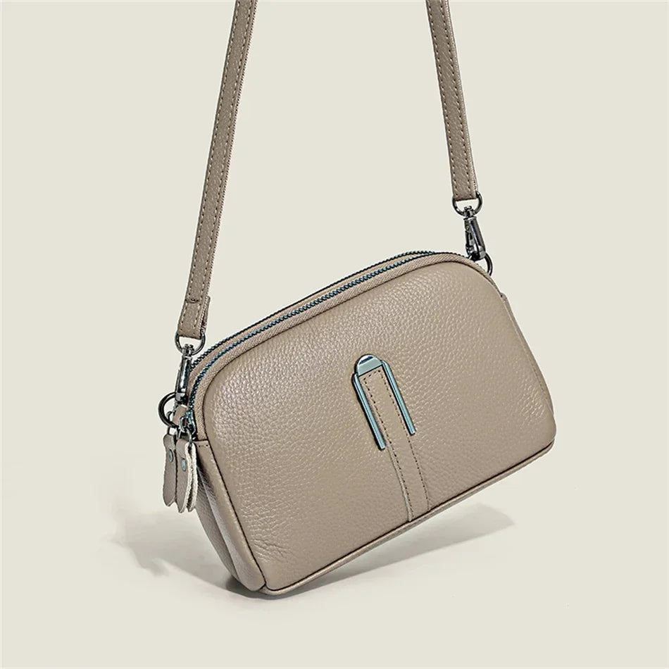 Bolsa de ombro de couro genuíno de luxo bolsas femininas saco para mulher 2024 feminino embreagem sacos de telefone casual crossbody sacos do mensageiro