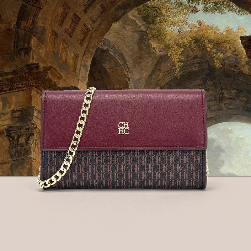 Bolsa de ombro feminina requintada e minimalista com alça de ombro de corrente design versátil para deslocamento e reuniões