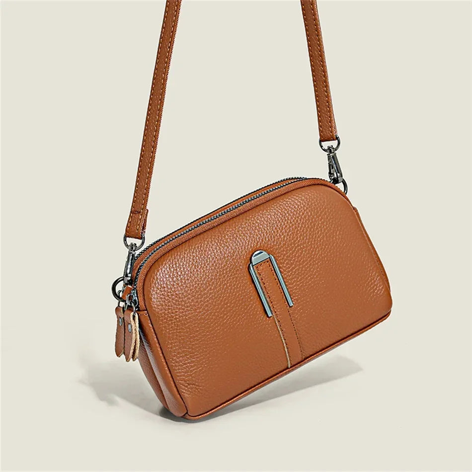 Bolsa de ombro de couro genuíno de luxo bolsas femininas saco para mulher 2024 feminino embreagem sacos de telefone casual crossbody sacos do mensageiro