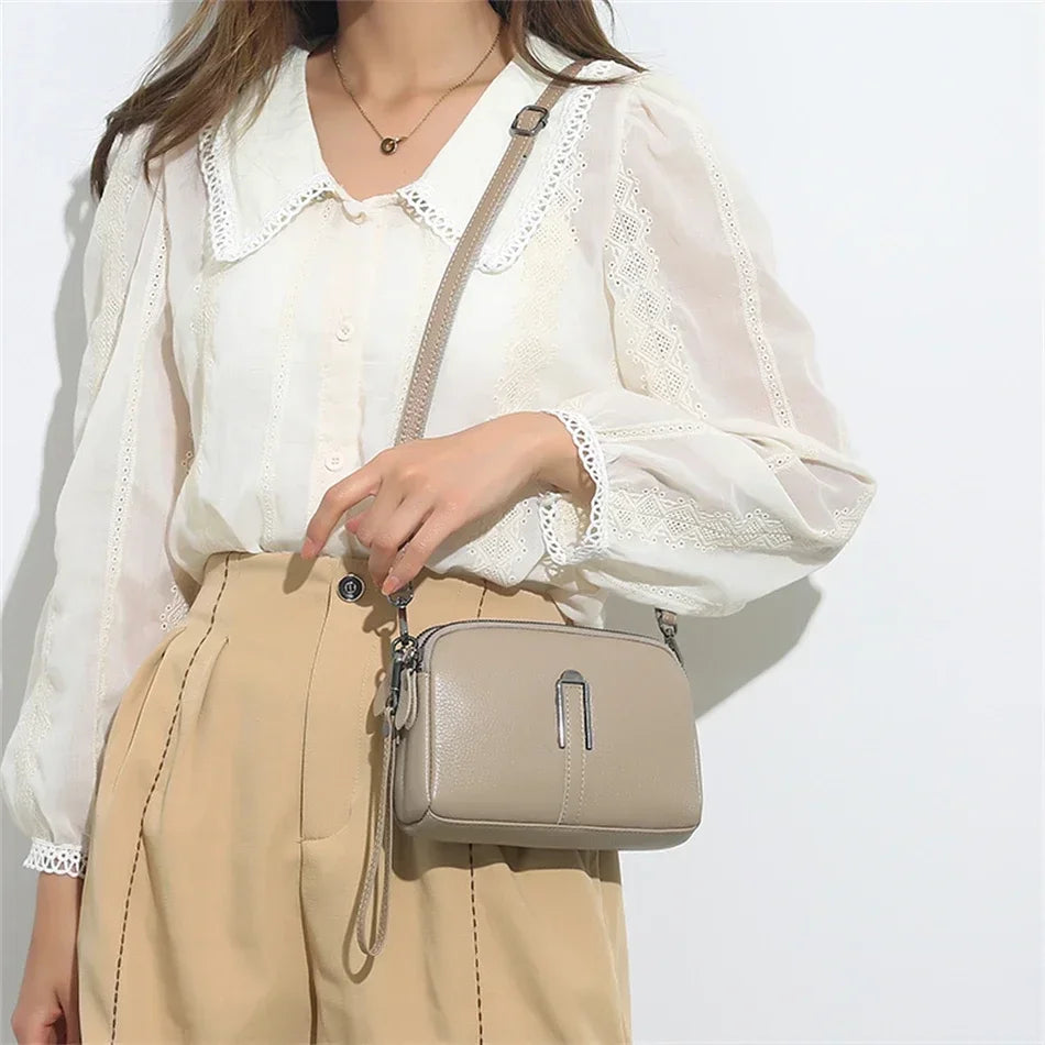 Bolsa de ombro de couro genuíno de luxo bolsas femininas saco para mulher 2024 feminino embreagem sacos de telefone casual crossbody sacos do mensageiro