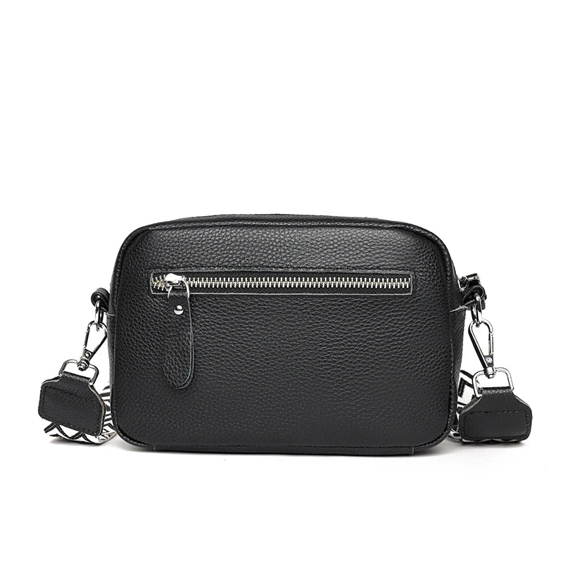 Alta qualidade de couro genuíno das mulheres crossbody sacos ombro 2023 luxo cor sólida bolsa couro vaca feminino mensageiro tote sac