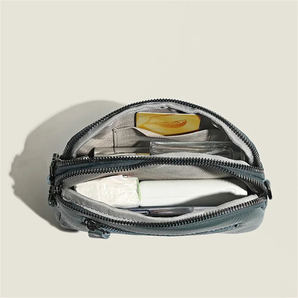Bolsa de ombro de couro genuíno de luxo bolsas femininas saco para mulher 2024 feminino embreagem sacos de telefone casual crossbody sacos do mensageiro