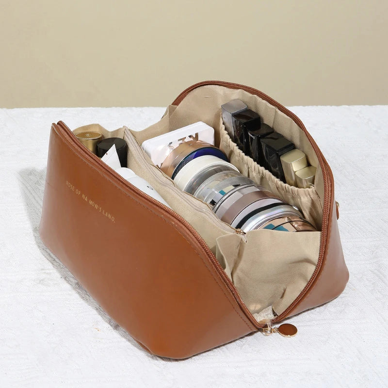 Bolsa de maquiagem para viagem, bolsa cosmética portátil para mulheres, à prova d'água, multifuncional, bolsa cosmética feminina