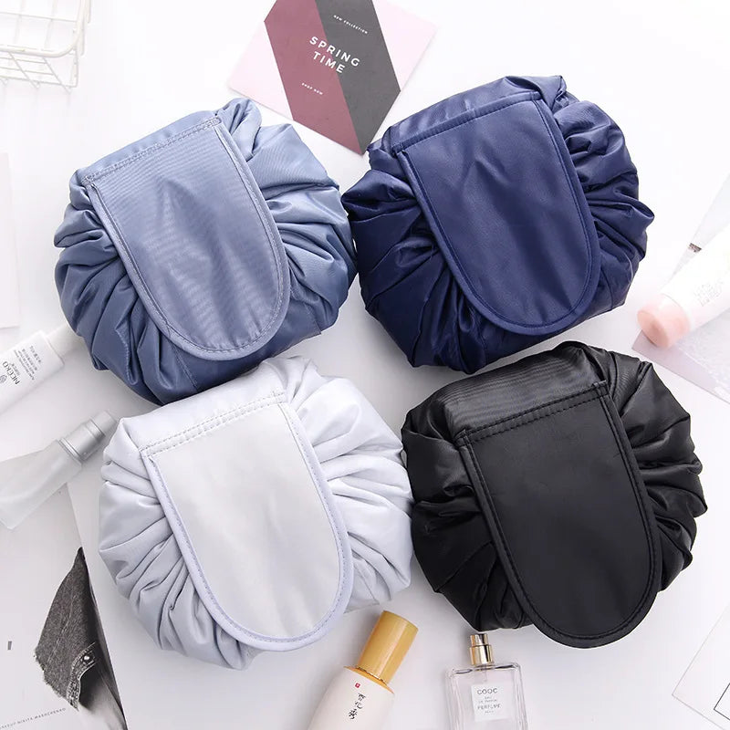 Mulheres cordão saco de cosméticos armazenamento de viagem saco de maquiagem organizador feminino compõem bolsa portátil à prova dwaterproof água caso de beleza de higiene pessoal