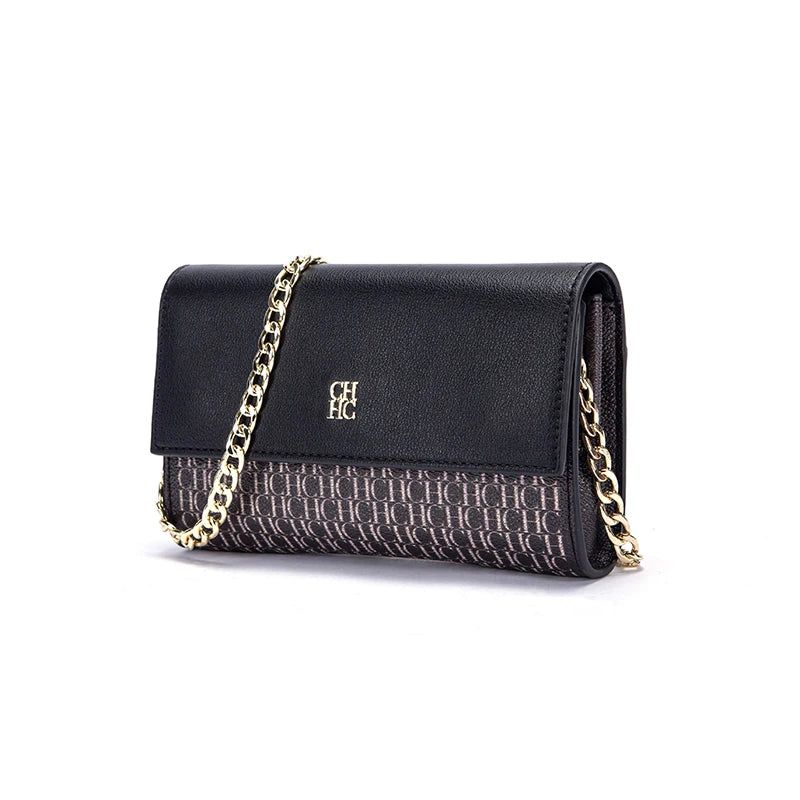 Bolsa de ombro feminina requintada e minimalista com alça de ombro de corrente design versátil para deslocamento e reuniões