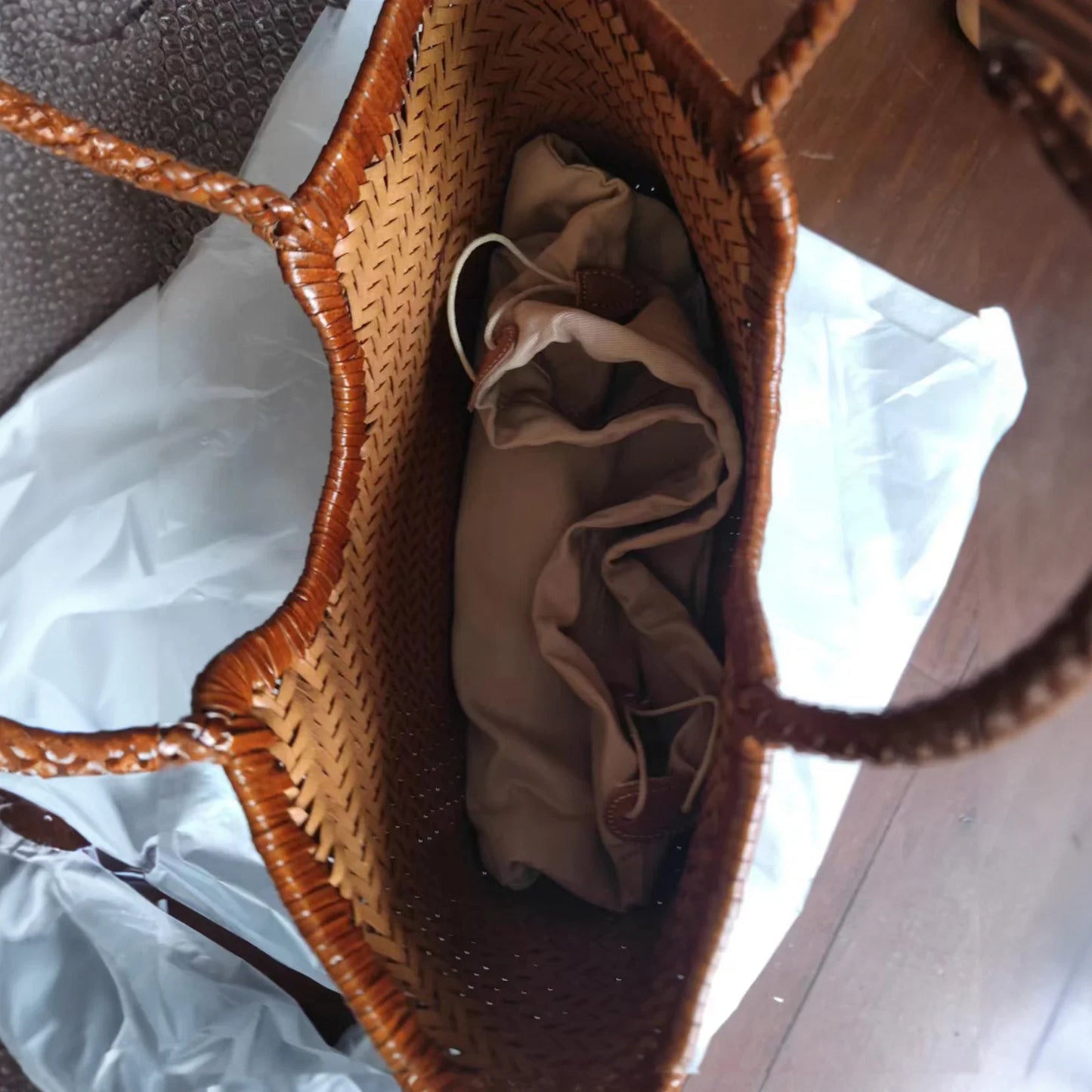 Bolsas femininas de couro genuíno bolsa de ombro tecelagem casual saco de compras vintage grande tote bolsa de mão cruz senhora