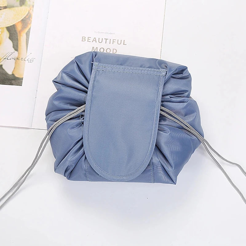 Mulheres cordão saco de cosméticos armazenamento de viagem saco de maquiagem organizador feminino compõem bolsa portátil à prova dwaterproof água caso de beleza de higiene pessoal