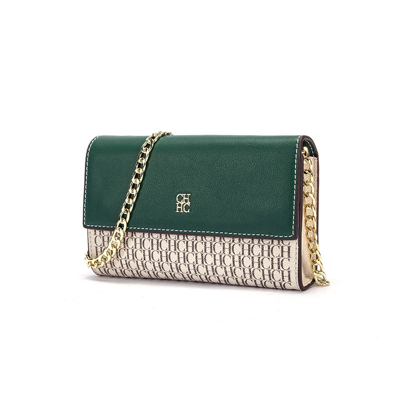 Bolsa de ombro feminina requintada e minimalista com alça de ombro de corrente design versátil para deslocamento e reuniões