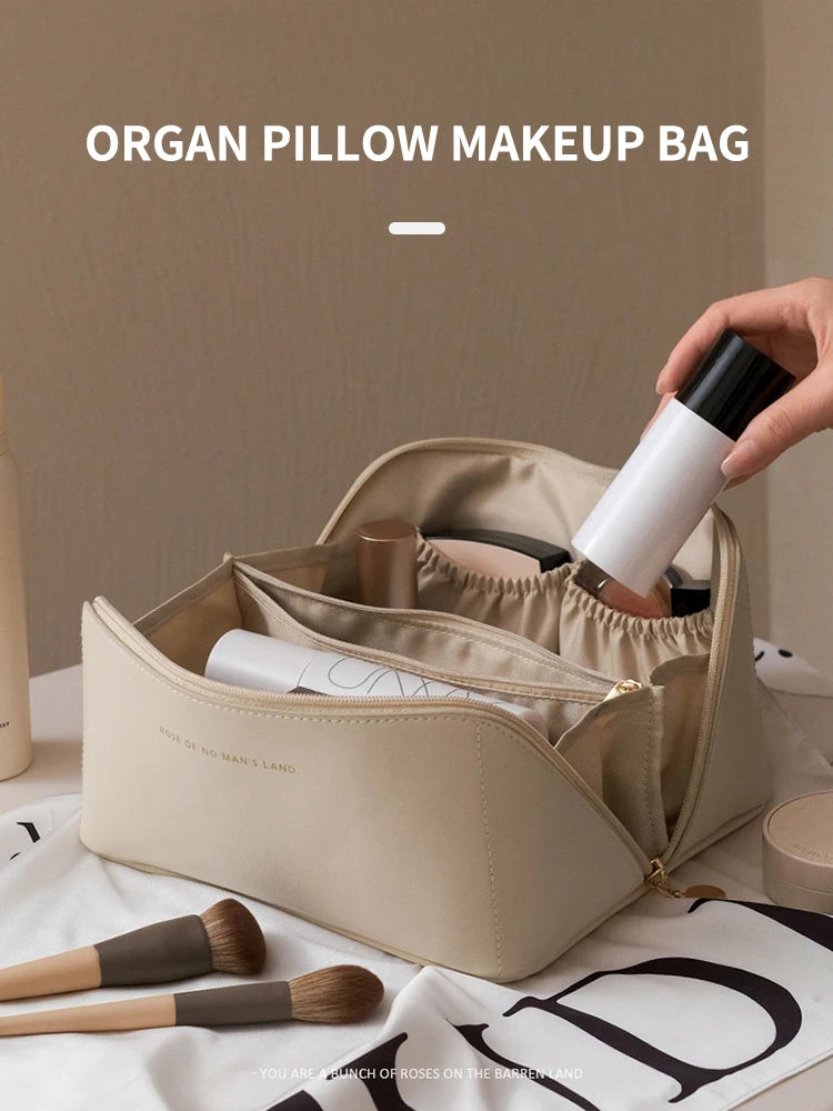 Bolsa de maquiagem para viagem, bolsa cosmética portátil para mulheres, à prova d'água, multifuncional, bolsa cosmética feminina