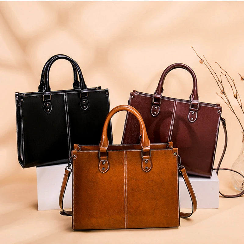Bolsa feminina corpo cruz bolsa de ombro couro genuíno compras moda escritório feminino real mensageiro sacos alça superior