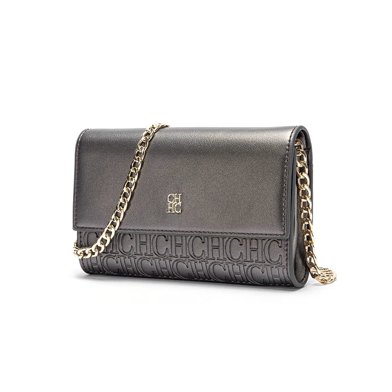 Bolsa de ombro feminina requintada e minimalista com alça de ombro de corrente design versátil para deslocamento e reuniões