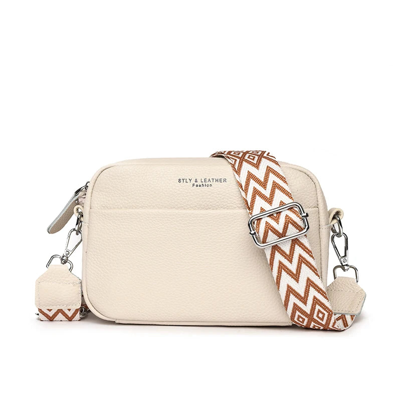 Alta qualidade de couro genuíno das mulheres crossbody sacos ombro 2023 luxo cor sólida bolsa couro vaca feminino mensageiro tote sac