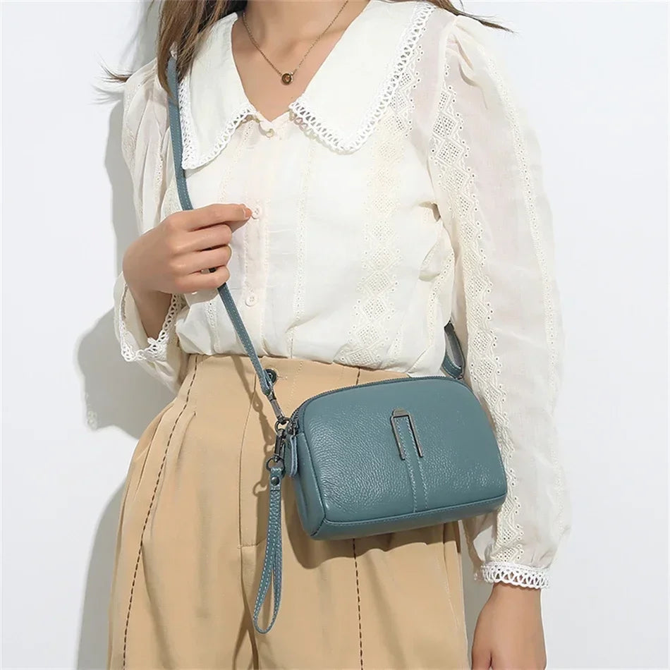 Bolsa de ombro de couro genuíno de luxo bolsas femininas saco para mulher 2024 feminino embreagem sacos de telefone casual crossbody sacos do mensageiro