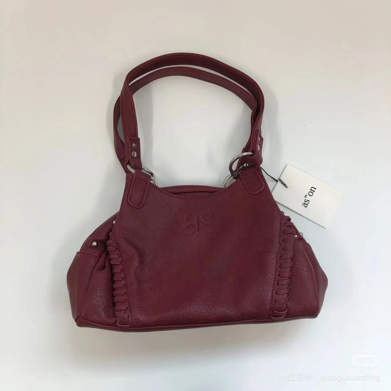 Nicho coreano ASON 24FW couro mini motocicleta bolsa de ombro único axila bolsa de grande capacidade