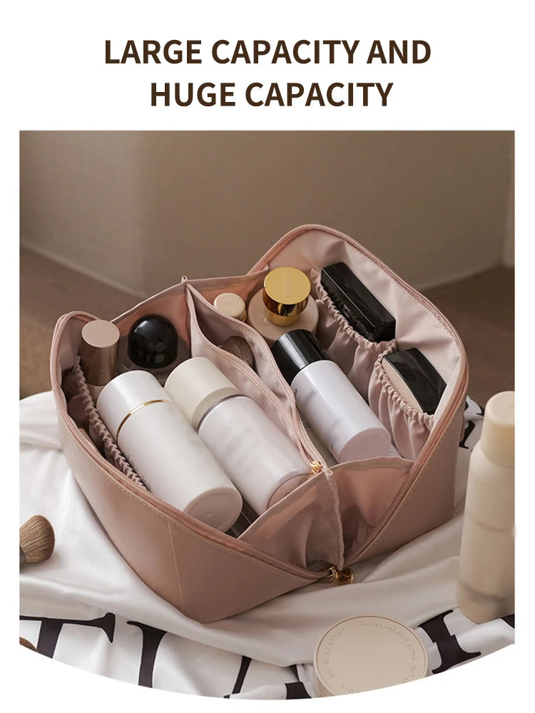Bolsa de maquiagem para viagem, bolsa cosmética portátil para mulheres, à prova d'água, multifuncional, bolsa cosmética feminina