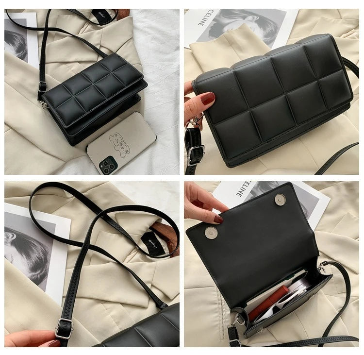Grande capacidade Designer bolsa de ombro para mulheres, couro PU, bolsa crossbody feminina, alça bolsa, moda