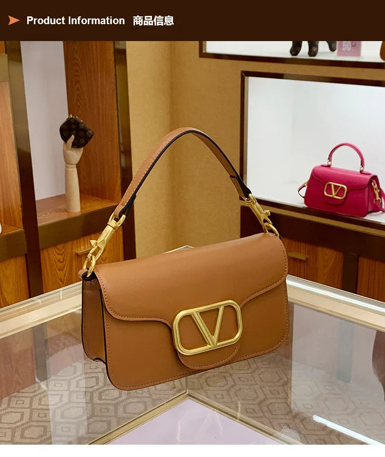 Bolsa feminina de couro de bezerro corrente de um ombro crossbody nova moda e versátil bolsa feminina de alta qualidade