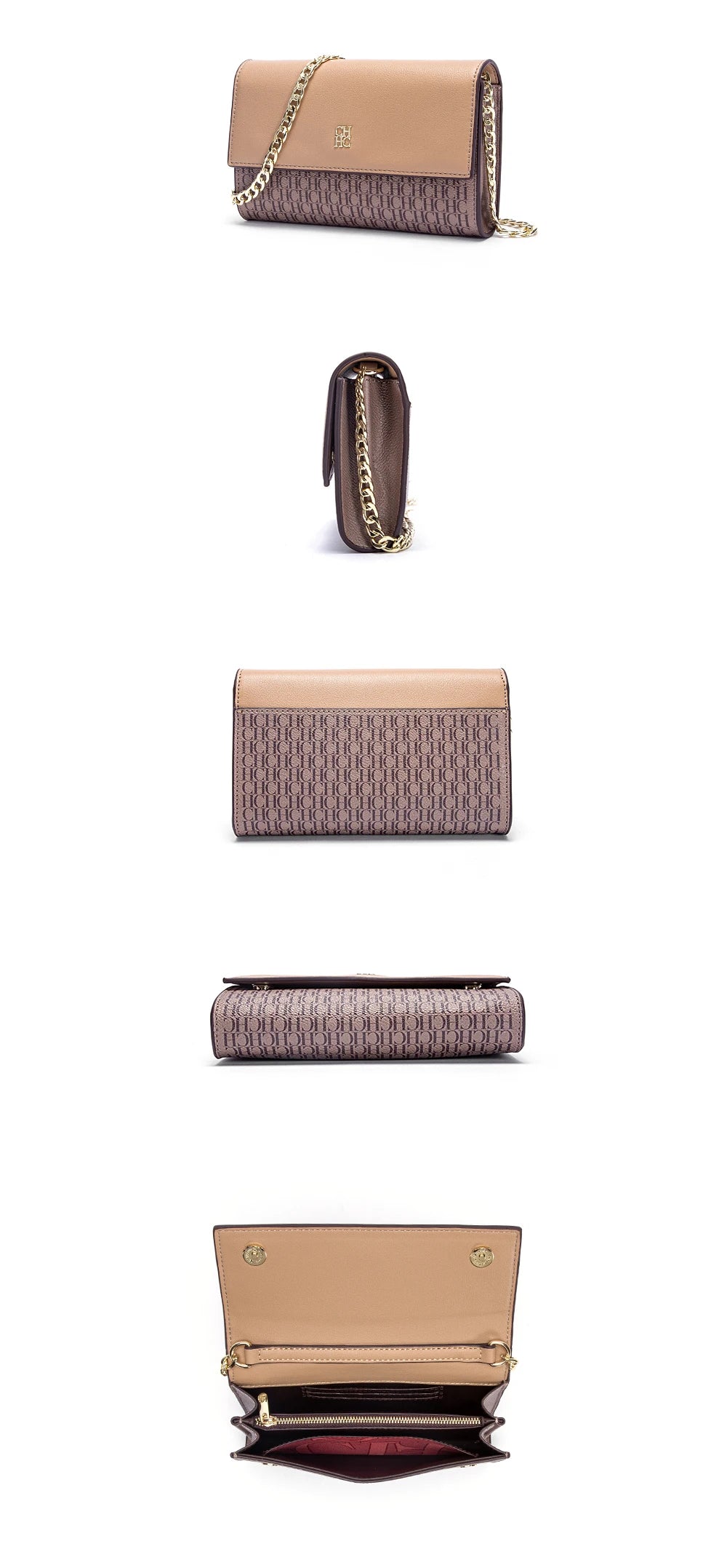 Bolsa de ombro feminina requintada e minimalista com alça de ombro de corrente design versátil para deslocamento e reuniões