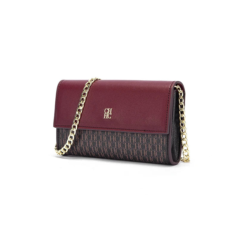 Bolsa de ombro feminina requintada e minimalista com alça de ombro de corrente design versátil para deslocamento e reuniões