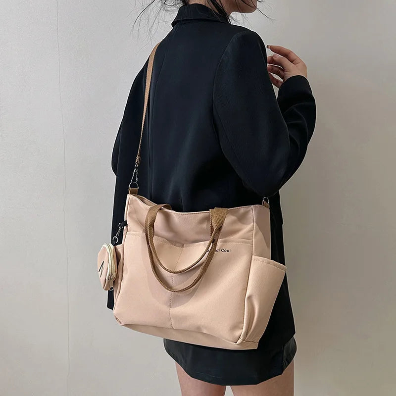 Bolsa feminina impermeável de ombro crossbody, bolsa tote oxford para estudantes, bolsa feminina para mulheres