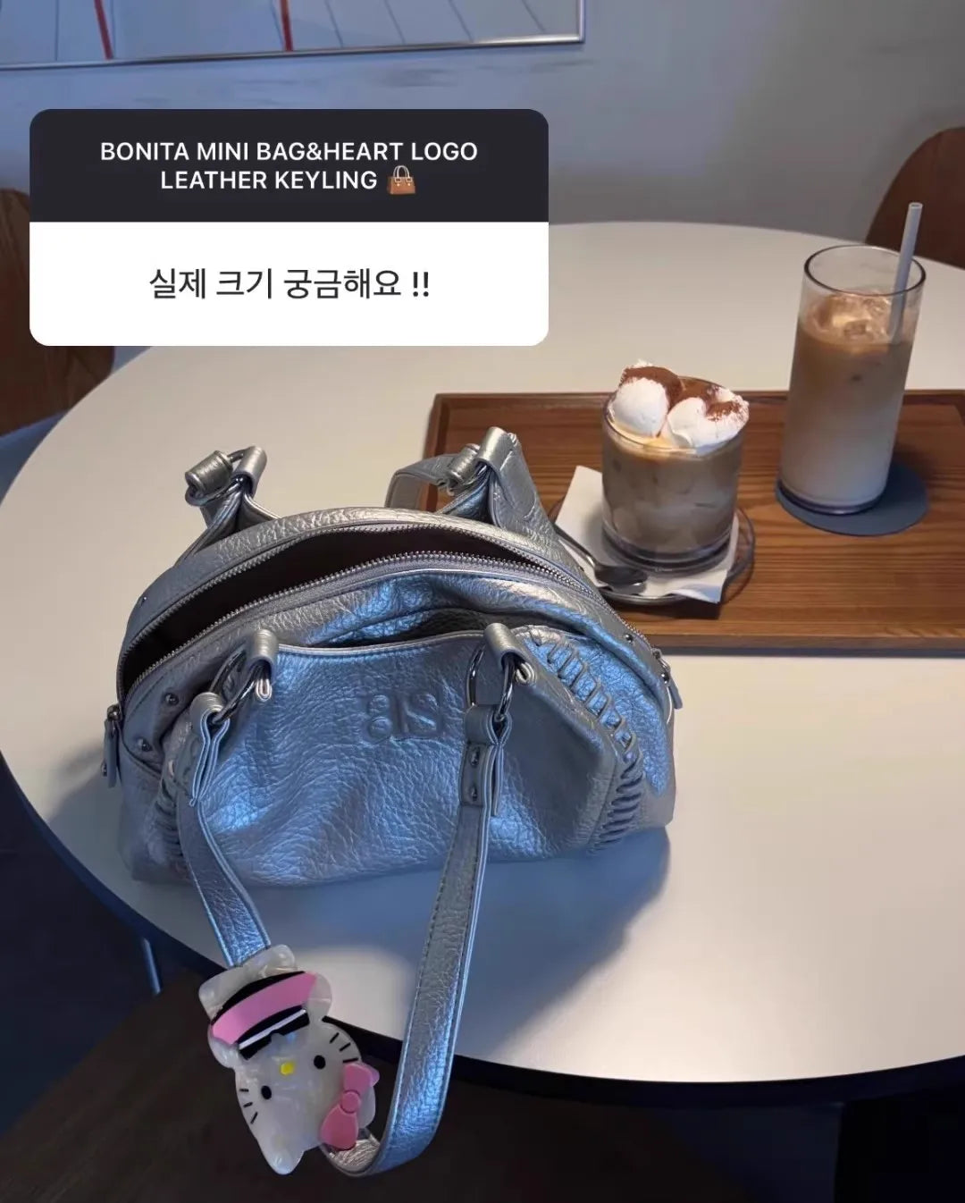 Nicho coreano ASON 24FW couro mini motocicleta bolsa de ombro único axila bolsa de grande capacidade