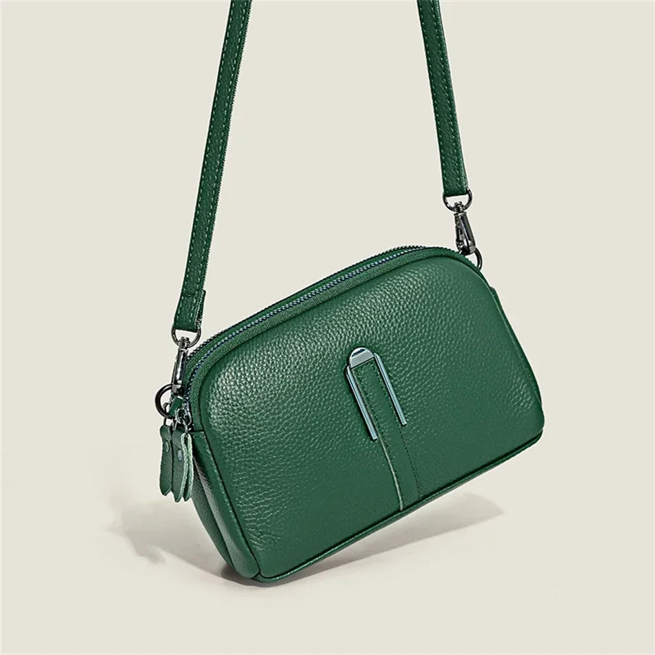 Bolsa de ombro de couro genuíno de luxo bolsas femininas saco para mulher 2024 feminino embreagem sacos de telefone casual crossbody sacos do mensageiro